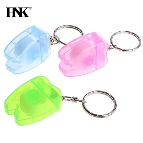 휴대용 치실 키체인, 구강 케어 치실, 치아 청소 픽, 구강 위생, 건강 청결 와이어, 1 개, 15M