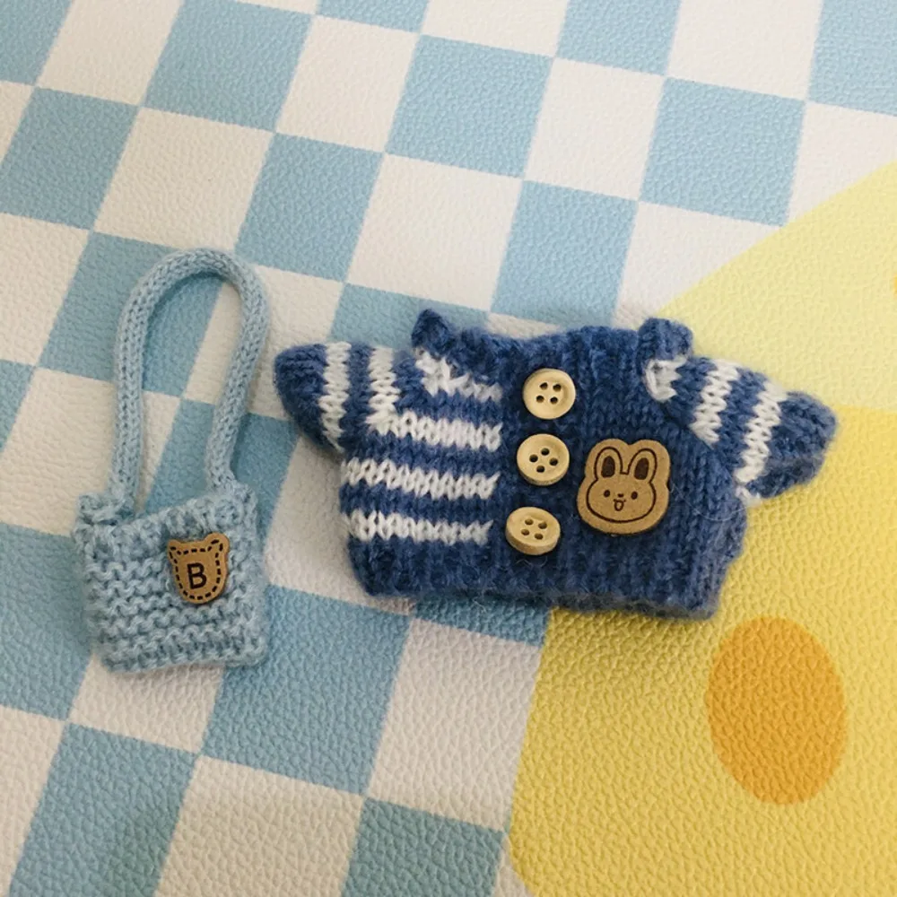 17 cm labubu vestiti vestito vestiti per bambole di peluche Macaron vestiti carini fai da te regalo per bambini vestiti per cani accessori per capelli vestiti v1 v2