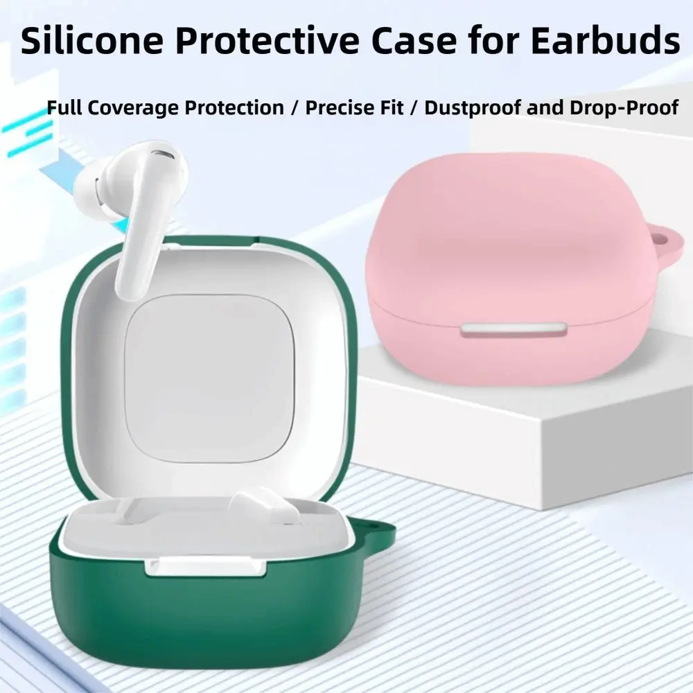 Silikon-Kopfhörerhülle, staubdicht, mit Karabiner, Bluetooth-Kopfhörer-Abdeckung, Anti-Drop, stoßfest, für Anker Soundcore R60i NC