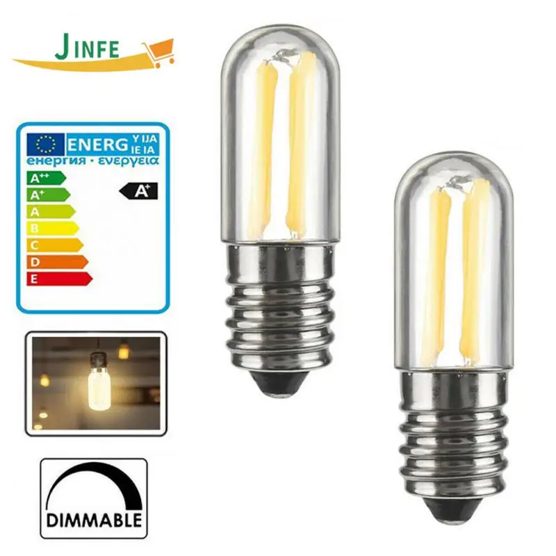 Mini E14 LED Bulb Super Bright 1W 2W 3W Dimmable Fridge Freezer Filament Bulb Light Energy Saving Refrigerator Hanging Mini Lamp