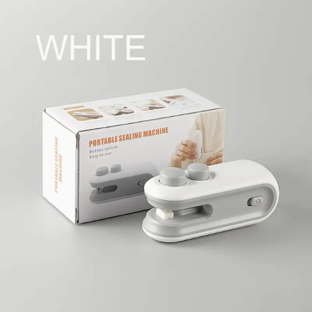 

Compact 16W USB Mini Food Sealer - Dual Heat Seal & Cut for Snack Bags, 300mAh Battery, Portable Freshness Extender, Space-Saver