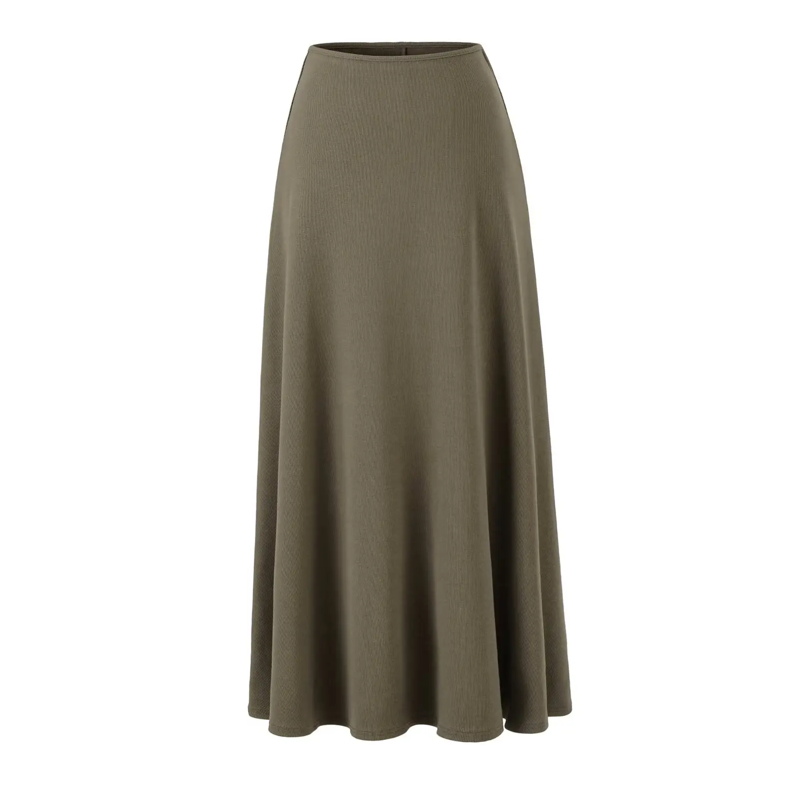 High Waist A-Line  Skirt Women's Elegant Slimming Long Umbrella Skirt Pure Desire Style Back Split Girl's Fashion