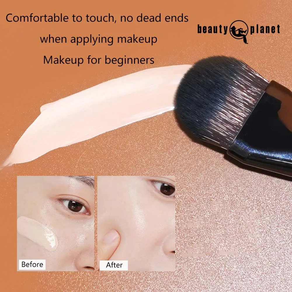 Beauty Planet Luxury Natural Animal Horse Hair Powder Foundation Brushes Professional Makeup Make Up Cosmetic High Quality Tools