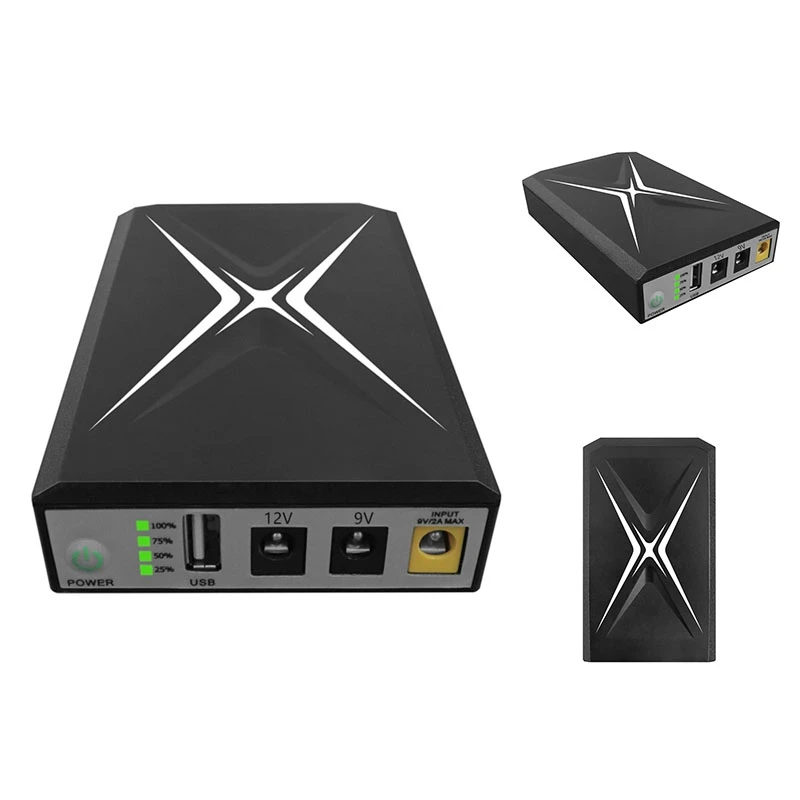 

10400 мАч, мини-аккумулятор, резервный USB 5 В, 2 А, 9 В, 1 А, 12 В, 1 А, портативный блок бесперебойного питания для маршрутизатора