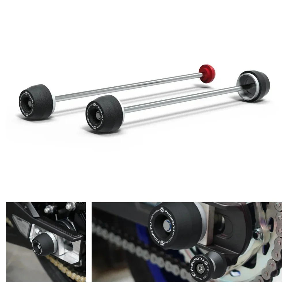 

For Aprilia Tuono V4 Factory / Tuono V4 1100 RR Factory 2011-2025 Rear Front Axle Fork Crash Sliders Cap Pad Motorcycle Wheel