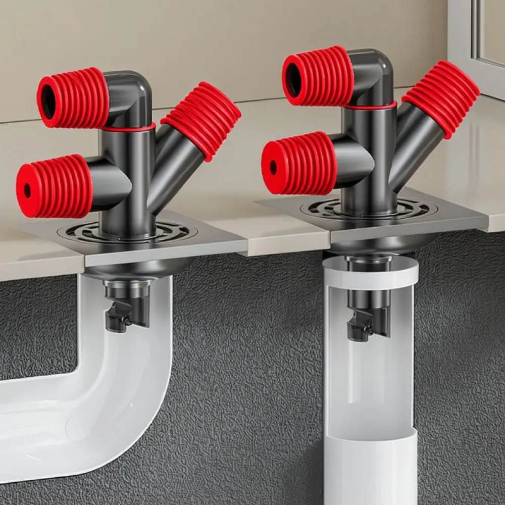 Washing Machine Sewer Hose Adapter Floor Drain Connector Stainless Steel Anti Odor Fitting Leak Proof Household Hardware
