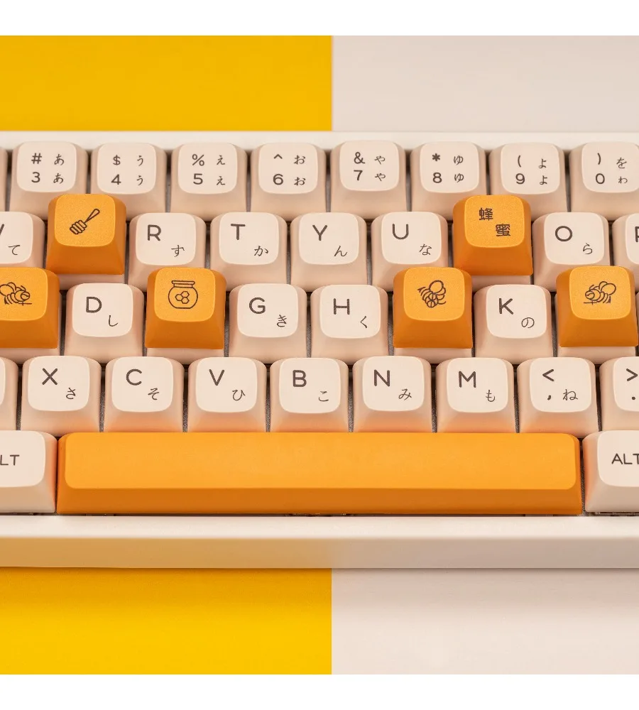 Honey milk theme XDA high PBT sublimation keycaps color matching cute