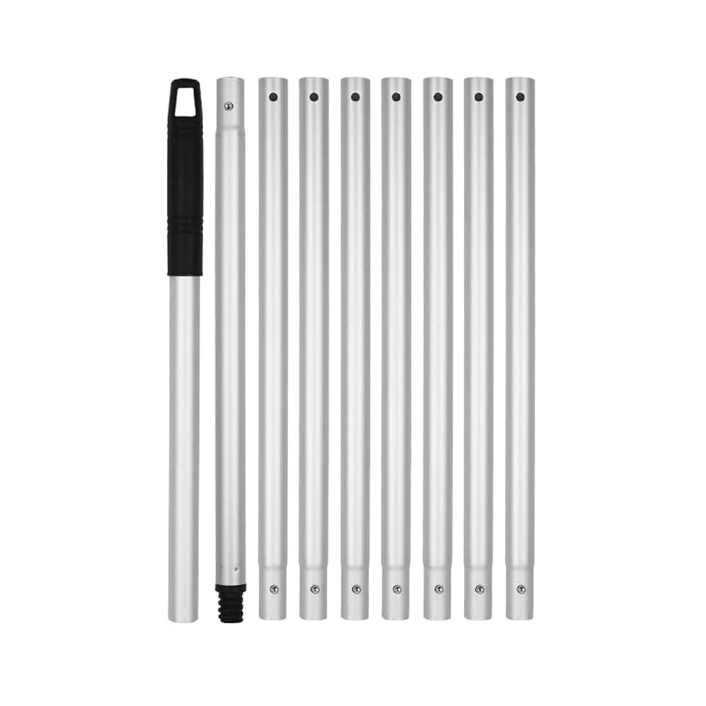 12ft Adjustable Aluminum Telescopic Pole 9 Sections for Cleaning For High Ceilings and Other Hard To Reach Areas