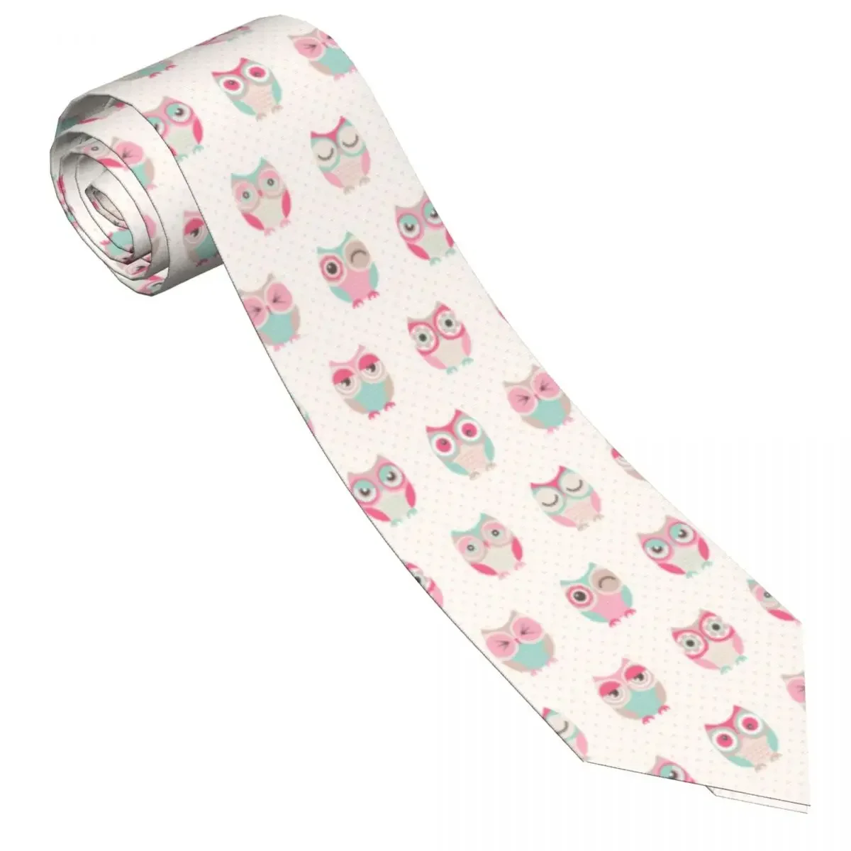 Mens Tie Slim Skinny Owls Birds Pattern Necktie Fashion Necktie Free Style Men Tie Party Wedding