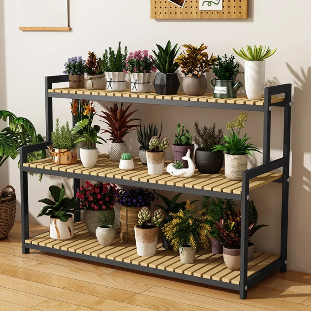 Flower Rack Living Room Floor Standing Multi-storey Adjustable Succulent Plants Flower Pot Holder Indoor Balcony Storage Rack