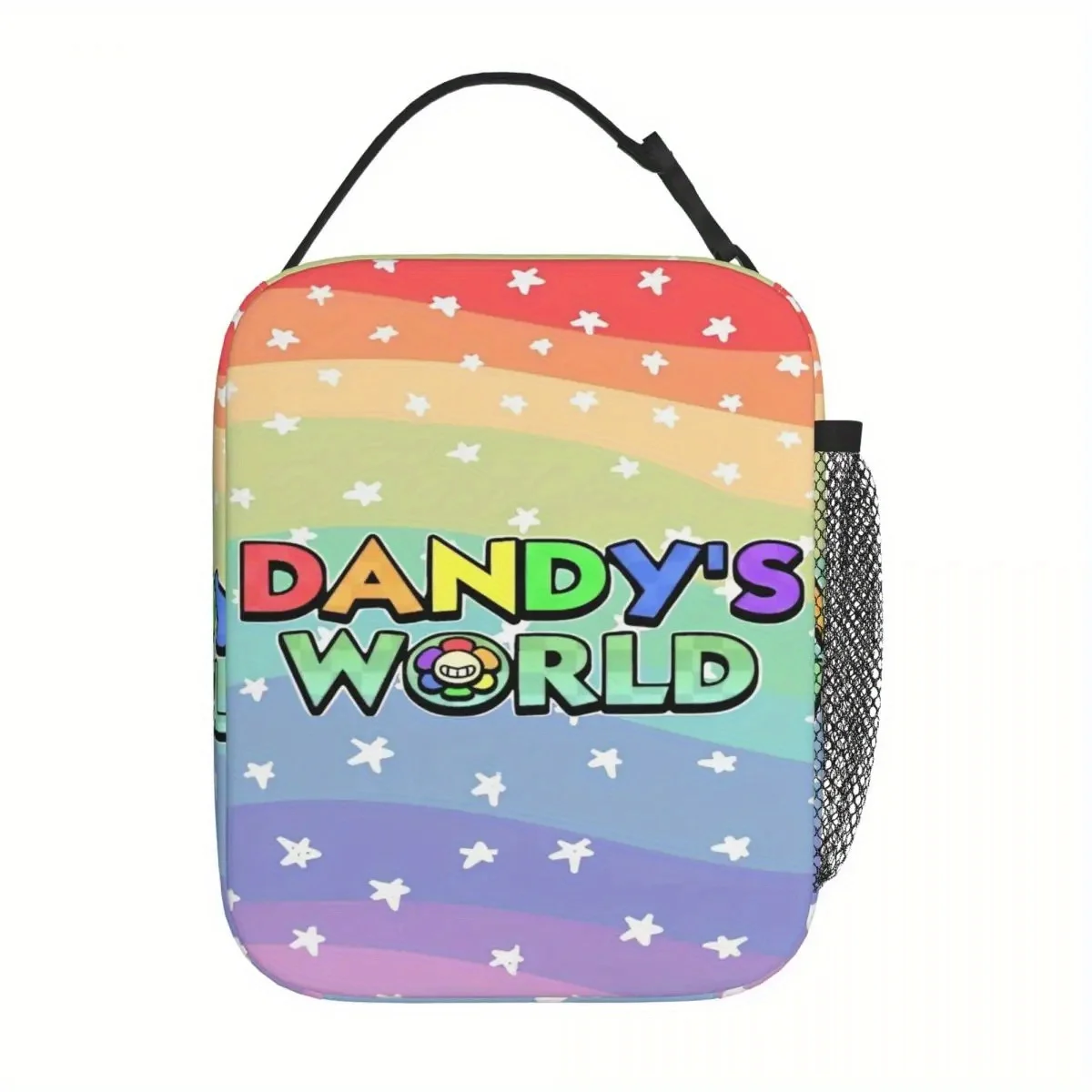 Dandy's Lunch Bag - Insulated Thermal Tote Lunch Box With Pastel Rainbow Gradient, Waterproof Oxford Fabric Cooler Bag