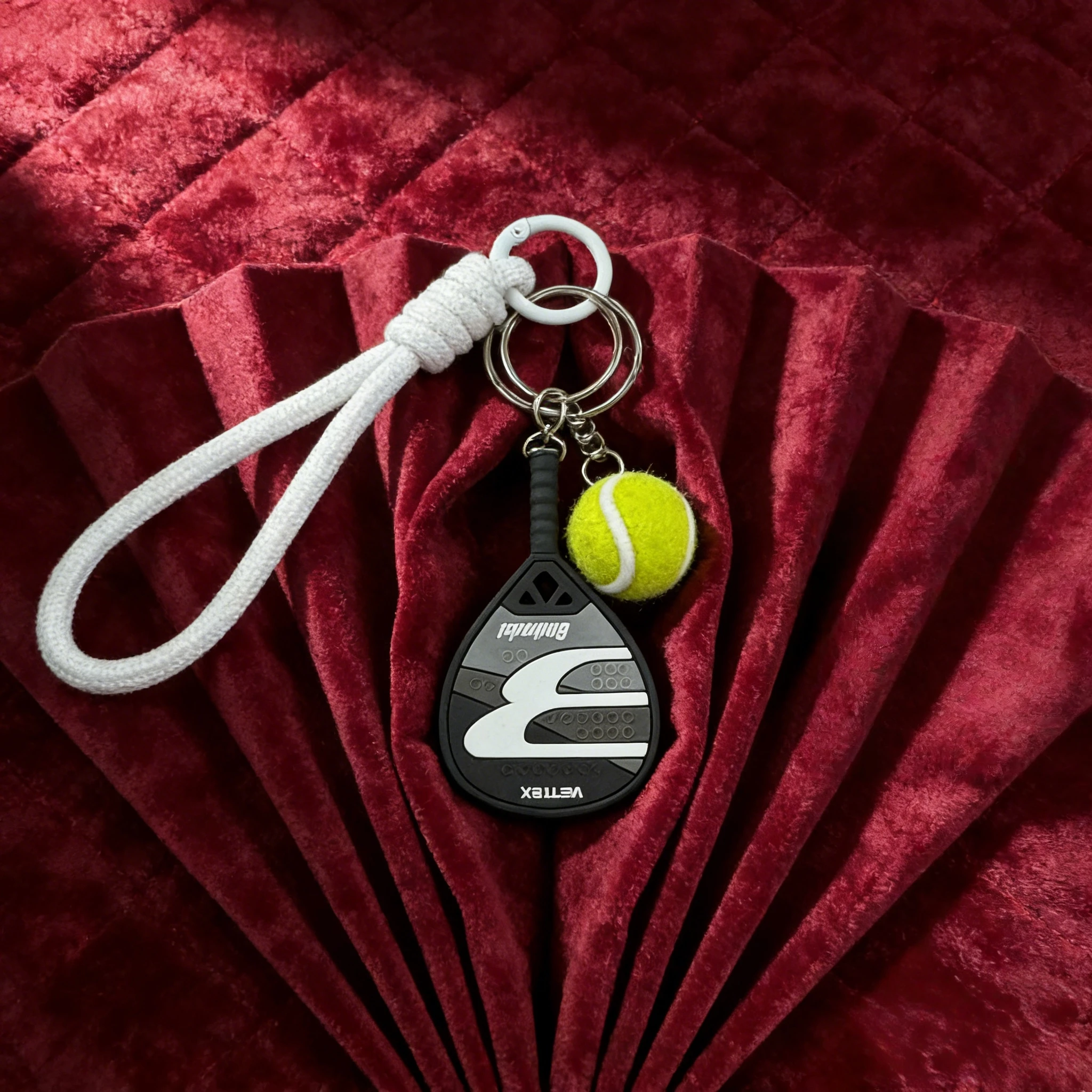Mini-Tennisschläger-Schlüsselanhänger, langlebiges Material, perfekt für Autoschlüssel, Geschenke, Accessoires, unverzichtbar für Tennisbegeisterte – Detail 6
