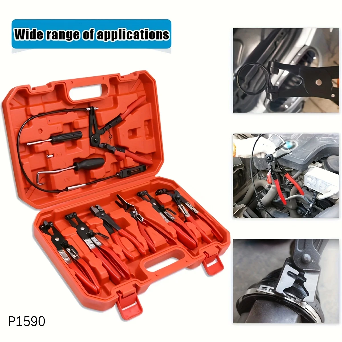 

Набор из 9 плоскогубцев для хомутов: гибкие, с длинными губками, поворотные, для ремонта автомобилей