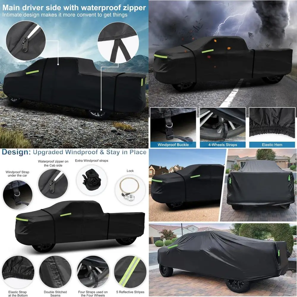 

Heavy-Duty Waterproof Car Cover for Crew Cab Long Bed Trucks, Custom Fit for 2000-2022 Models (Up to 266L)