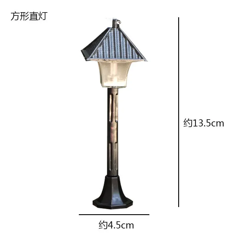 

1Pc Creative Resin Street Lamp Model Garden Dollhouse Miniature Landscape Decor Lamp Craft Micro Landscape Road Light Model