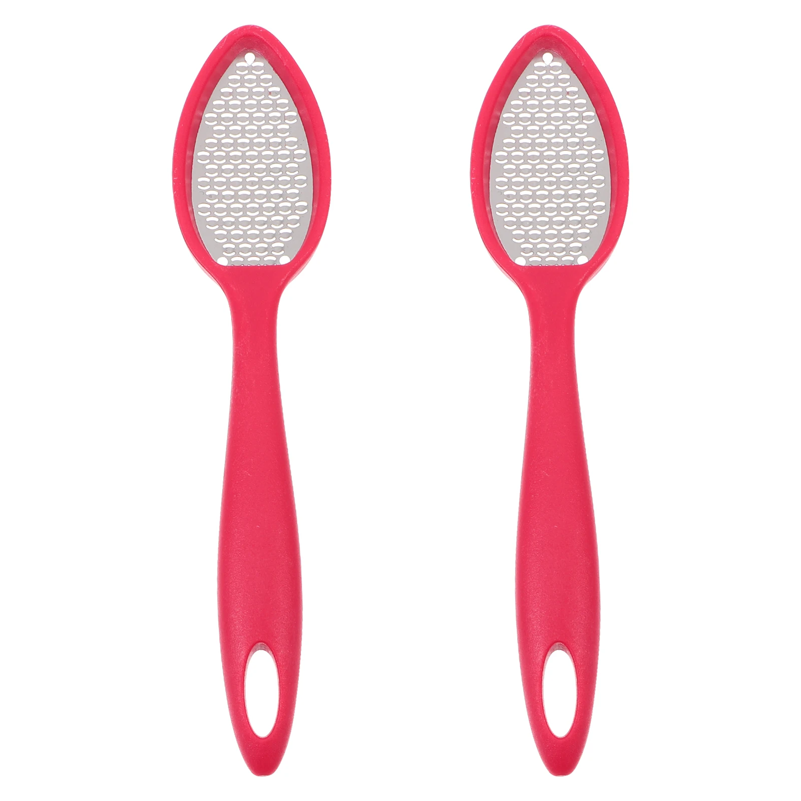 Râpe à pied en métal, outil de pédicure, dissolvant de callosités, lime à pied ergonomique, conception confortable, dissolvant de peau morte sûr pour les talons, 2 pièces