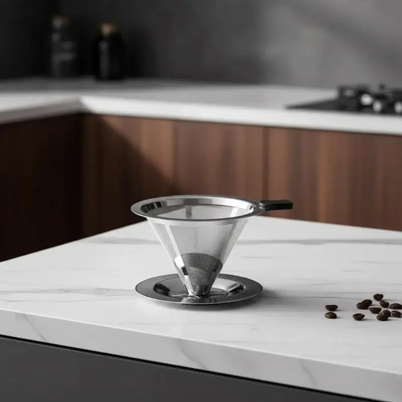 Food Grade Stainless Steel Pour Over Coffee Filter Mesh For Home Office Coffee