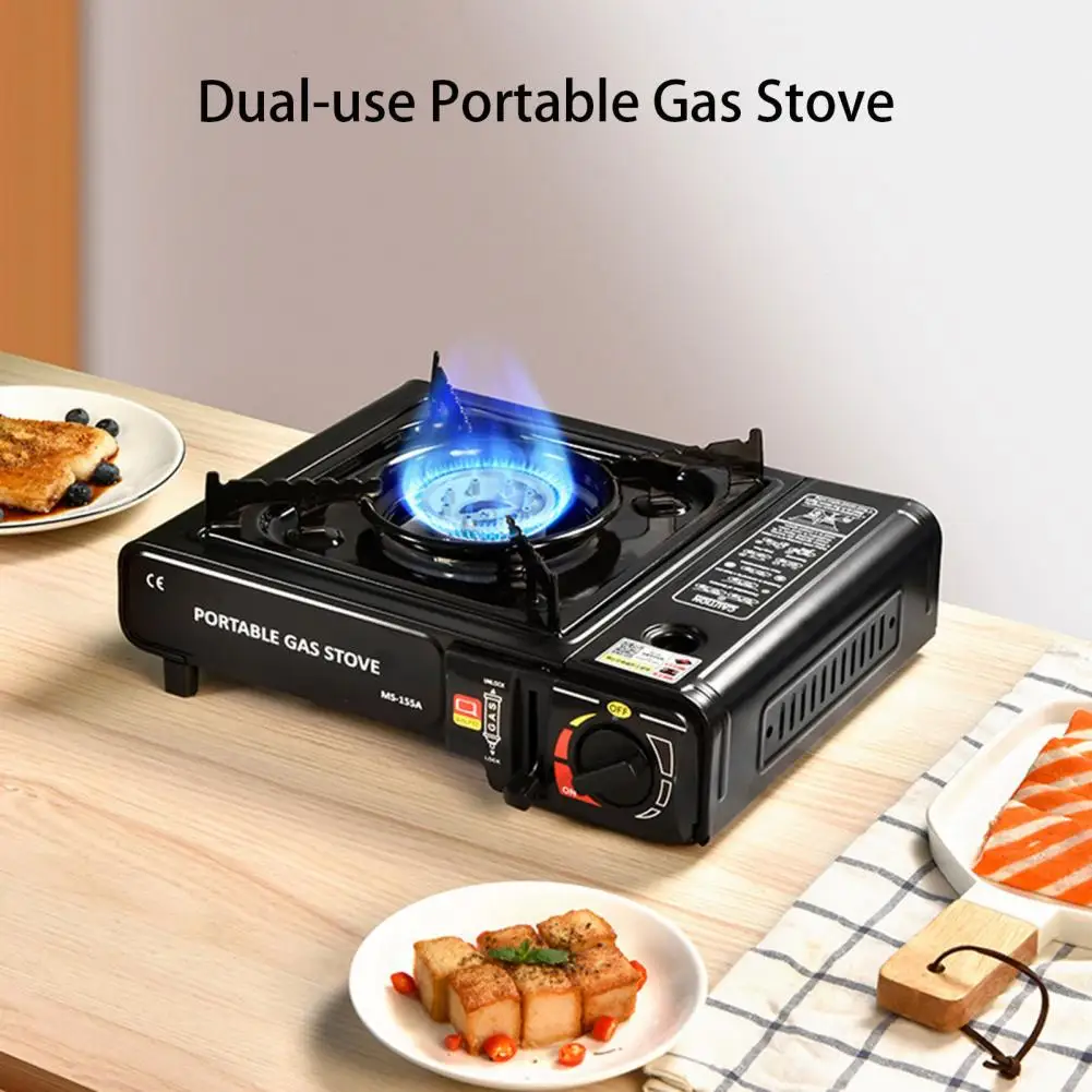 Butane Gas Stove Liquefied Petroleum Gas Stove Portable Dual Use Gas Stove Ideal for Camping Bbq Outdoor Cooking for Hiking