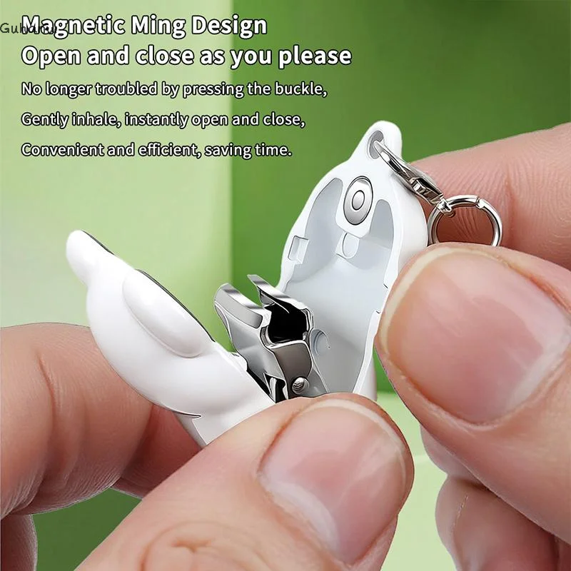 

[WHB] 1 шт. Милый 3D-брелок в виде панды со складными кусачками для ногтей - портативный маникюрный инструмент из нержавеющей стали для стрижки ногтей на руках и ногах
