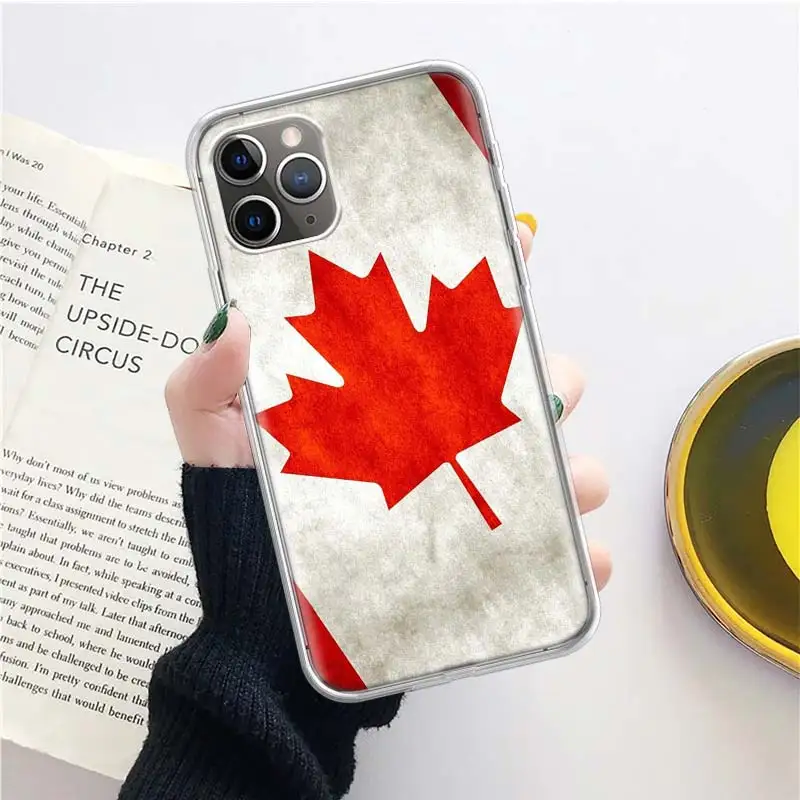 Canada Maple Leaf Flag Silicon Call Phone Case For Apple iPhone 16 15 14 11 Pro Max 13 Plus 12 Mini 7 8 + X XR XS SE Cover Shell