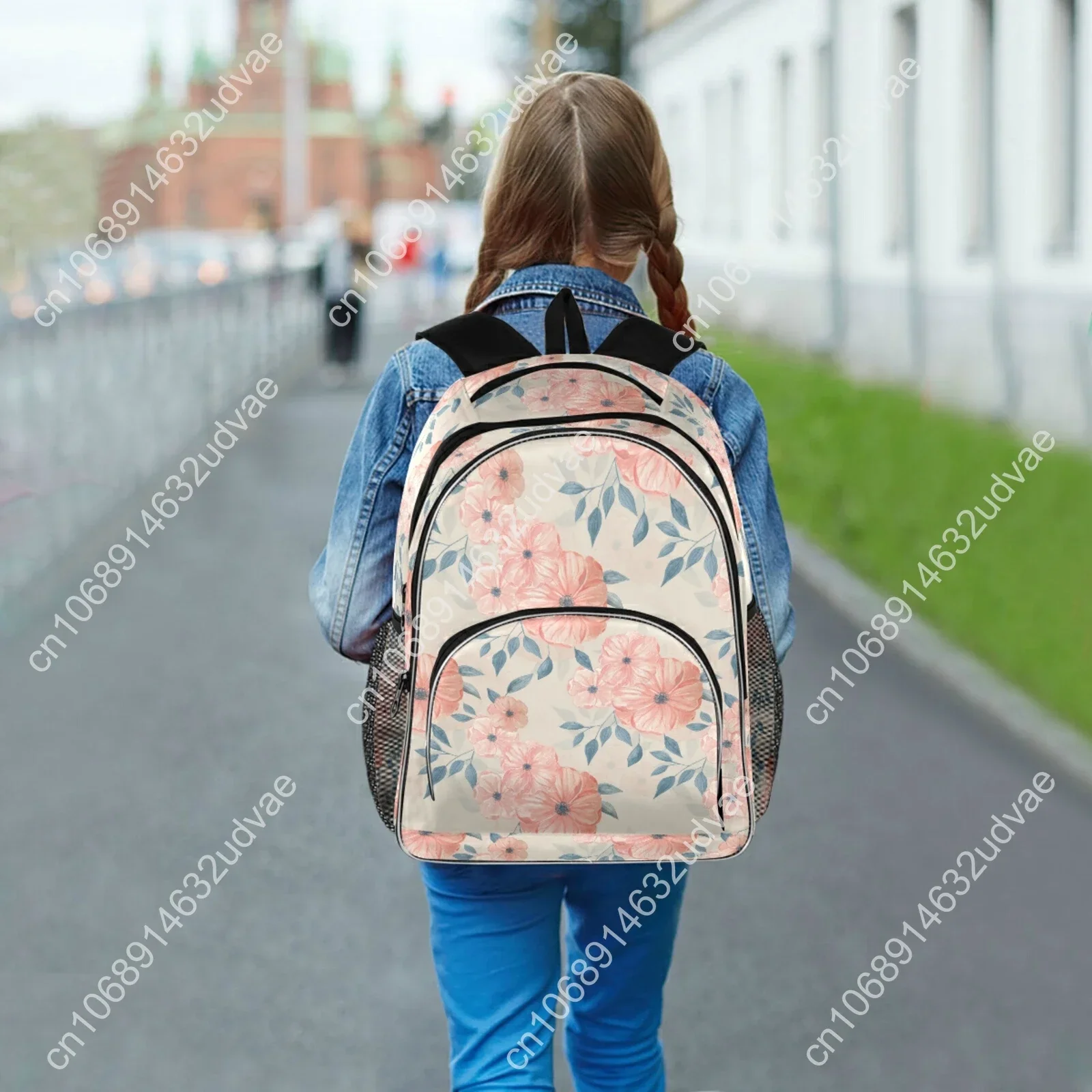 10代の女の子のためのフローラルプリントスクールバッグ,プリンセスブックバッグ,USB充電ランドセル,学生用バックパック,新しいコレクション2022