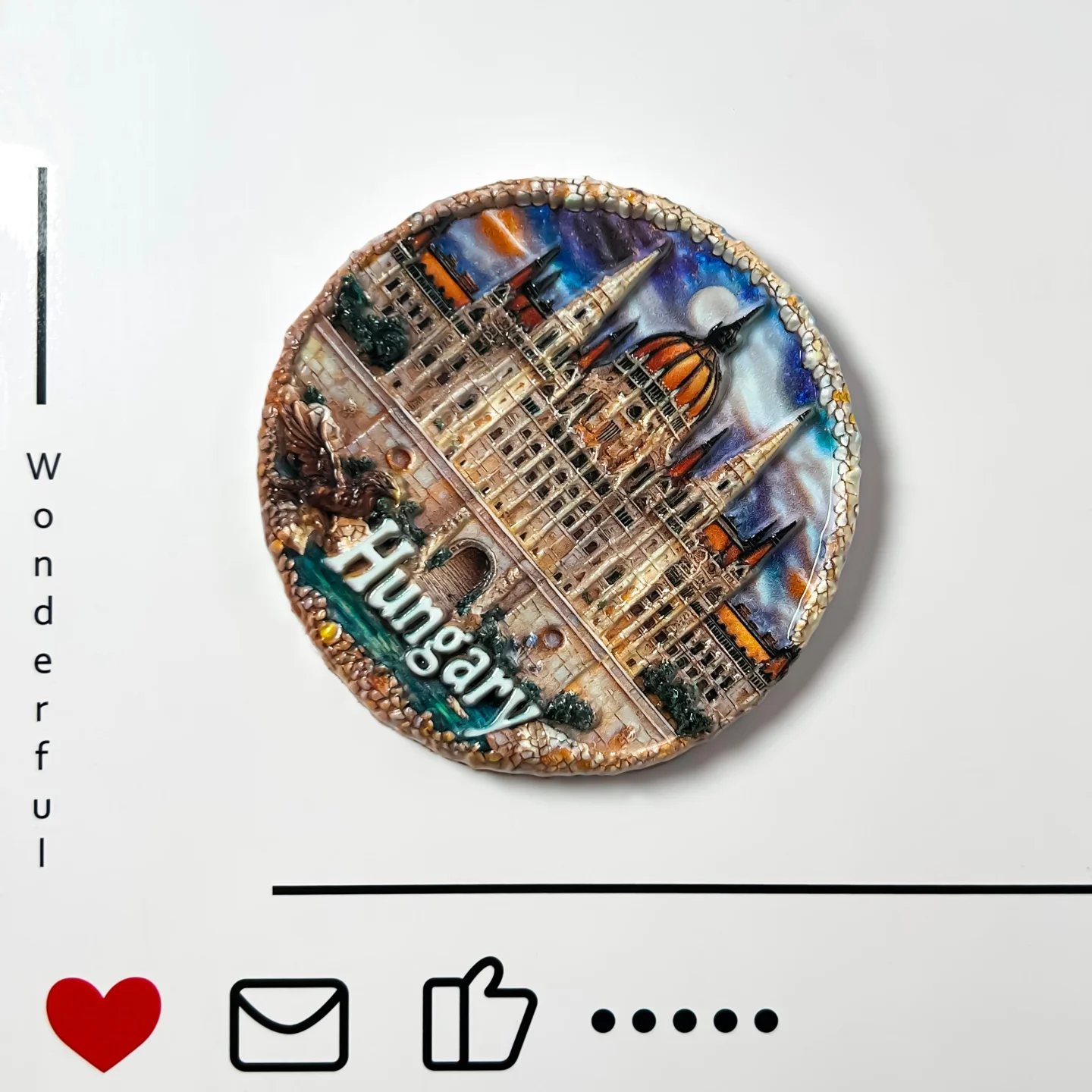 Hungary, Budapest, landmark buildings, Parliament building, tourist souvenirs, Danube River, refrigerator stickers