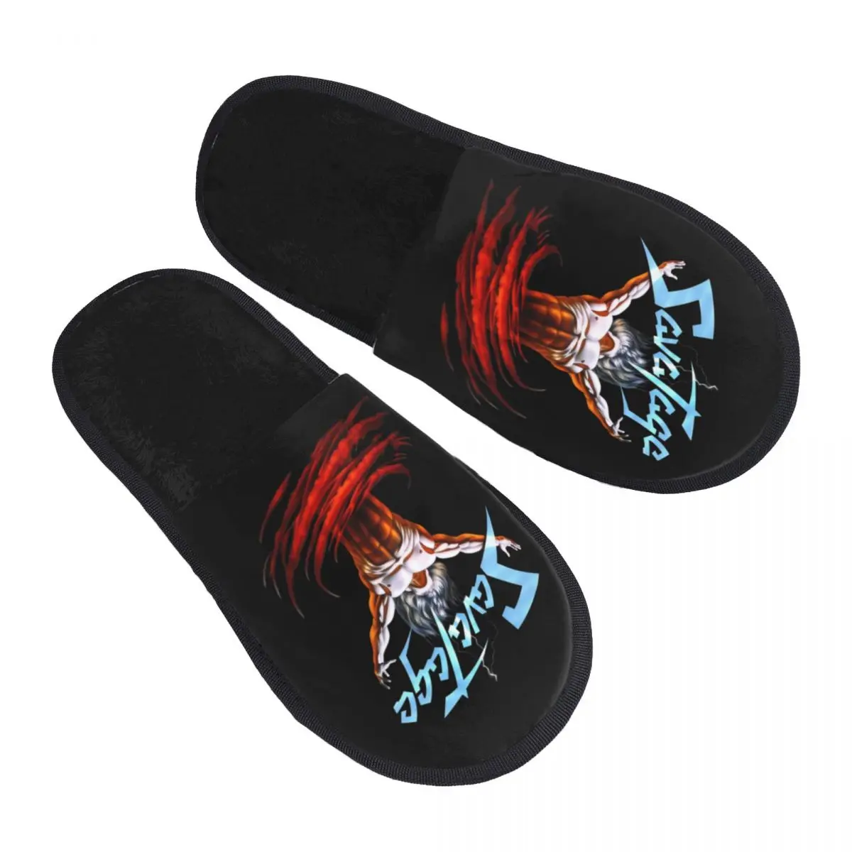 

Custom Print Women Heavy Metal Band Savatages House Slippers Cozy Warm Memory Foam Fluffy Slipper Indoor Outdoor Shoes