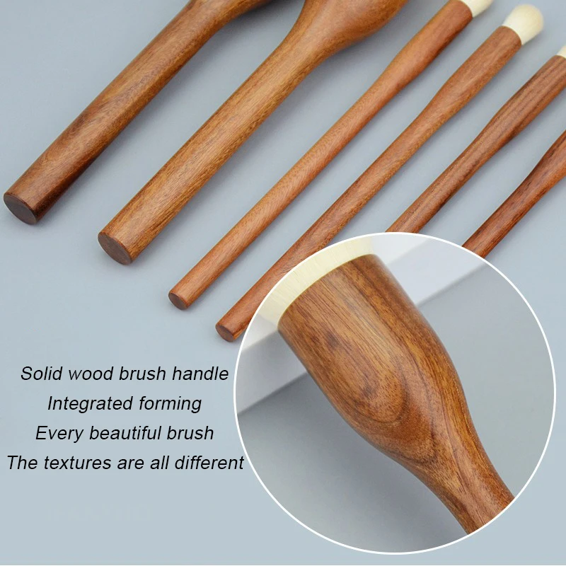 High Quality Sandalwood Brush Makeup Tools Solid Wood Makeup Brushes Set Cosmetic Powder Foundation Eyeshadow Makeup Brush