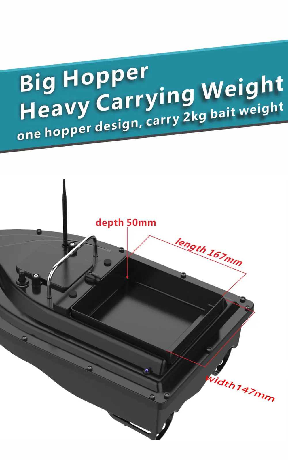 เรือเหยื่อพร้อมตําแหน่ง GPS เรือสําราญอัตโนมัติด้วยปุ่มเดียวและอายุการใช้งานแบตเตอรี่ยาวนาน เรือเหยื่อตกปลา