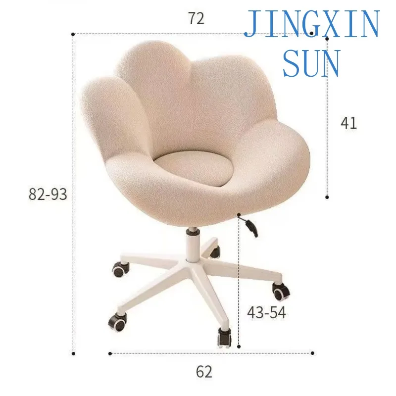 Modern tufted nail salon chair, floral butterfly design beauty and home office furniture with rotating and height adjustable