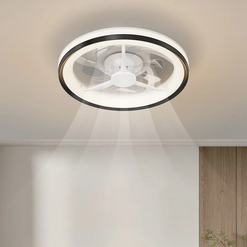 Contemporary Acrylic Minimalist Ceiling Fan Lights Study Office Kitchen Bedroom Household Illumination Decoration LED Fan Lamps