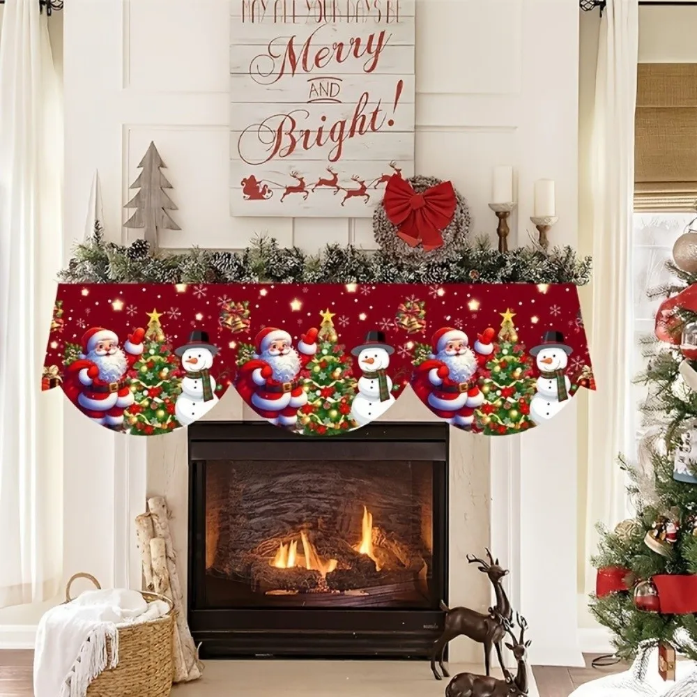 2026 عيد الميلاد الموقد وشاح ثلج نافيداد ناتال رف وشاح داخلي الموقد زخرفة هدية السنة الجديدة