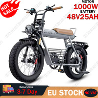 Electric Bicycle 1000W Motor 48V25AH Lithium Battery City Commuting Adult E-bike Hydraulic Brake 20*5.0 Fat Tire Electric Bike