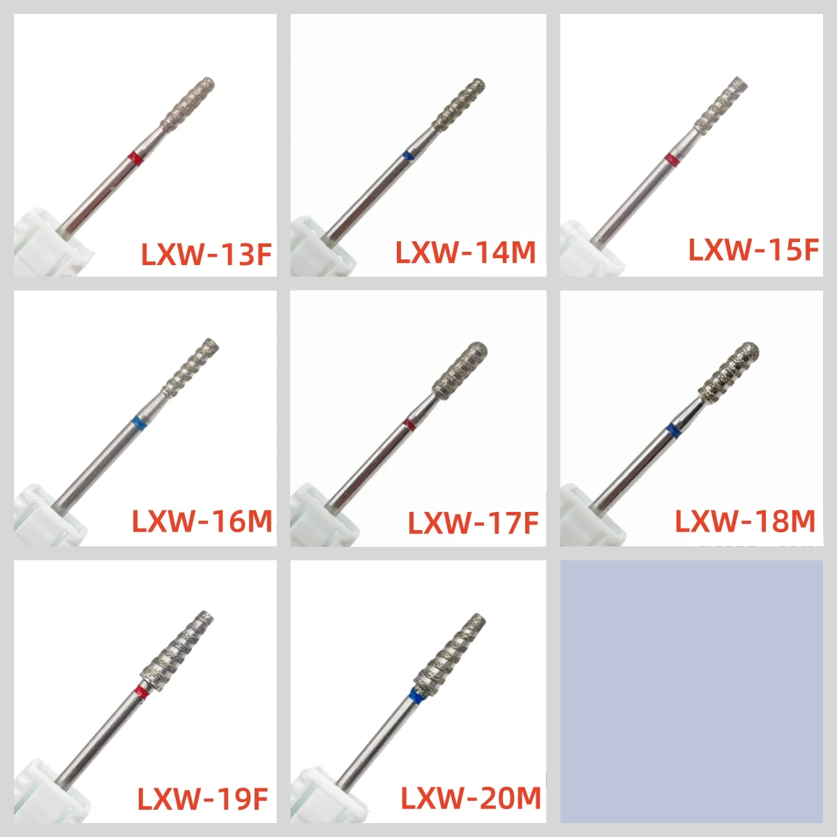 다이아몬드 절단 도구, 밀링 커터, 디버링, 연마 기계 액세서리용 나선형 패턴 네일 폴리쉬 드릴 비트 1개