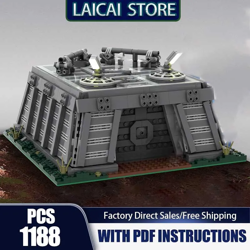 

Популярный звездный фильм Moc, строительные кирпичи, модель SW Bunker, технология здания, модульный блок, игрушка «сделай сам», праздничные подарки для заключения