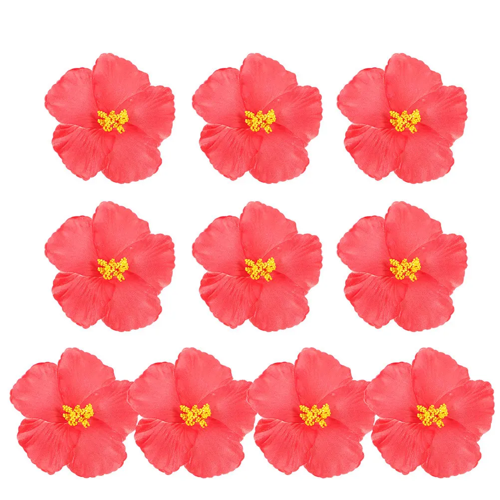 

20Pcs Artificial Hibiscus Flowers Faux Tropical Hawaiian Flower Heads Summer Home Party Decoration Tropical Flowers