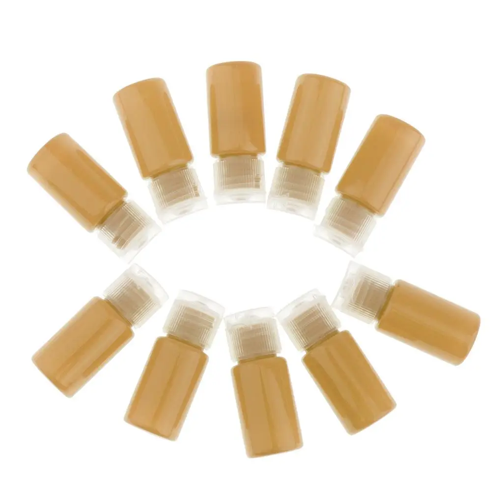 Пустые пластиковые бутылки емкостью 10 мл с откидной крышкой (10 шт.), Контейнеры для макияжа