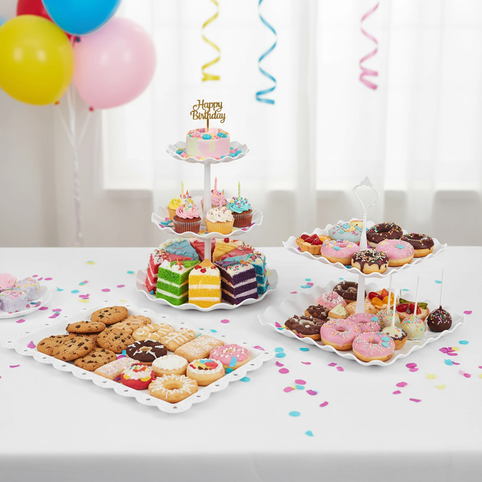 

10Pcs Dessert Table Display Set Serving Stand Cup Cake Tier Tower Cupcake Holder for Tea Party Wedding Baby Shower Bridal Shower