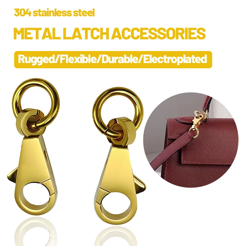 1PCS Stainless Steel Swivel Snap hook Lobster Clasps Trigger Key Chain Vacuum 18KGold/Silvery women bag accessories