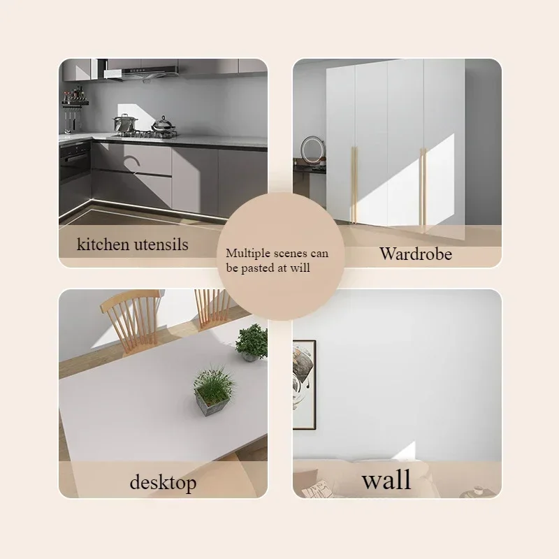 Skin-sensitive film wardrobe sticker cabinet door color changing film cabinet desktop waterproof self-adhesive wall sticker