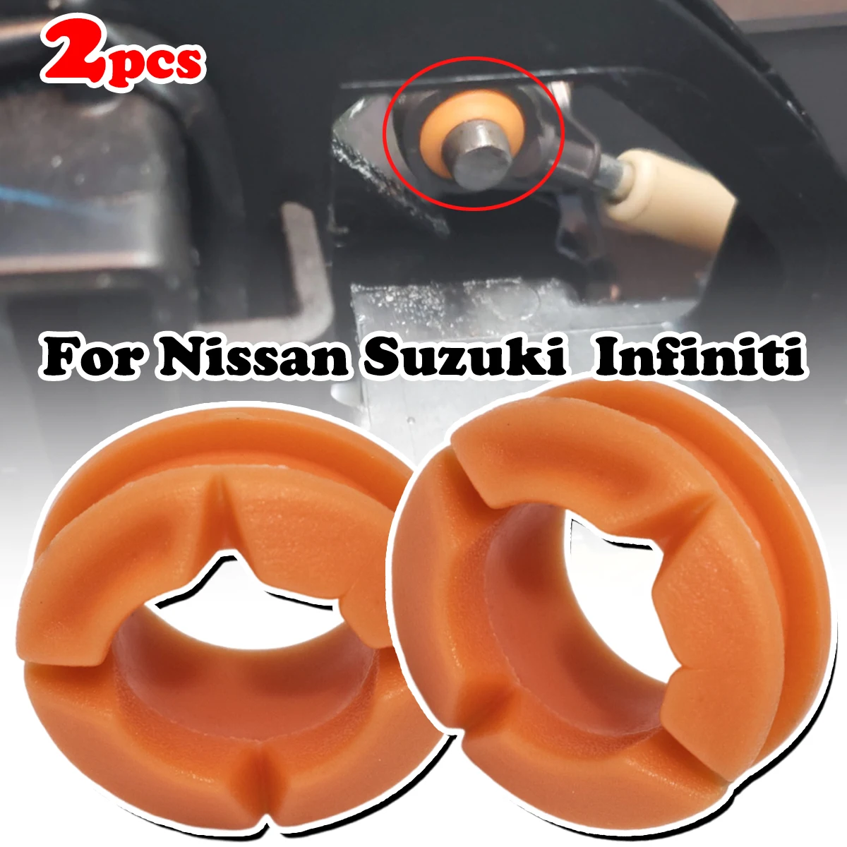 

2ps AT Shifter Linkage Cable Bushing For Nissan Armada Frontier Pathfinder Titan Xterra Infiniti QX56 QX80 Suzuki Equator 134193