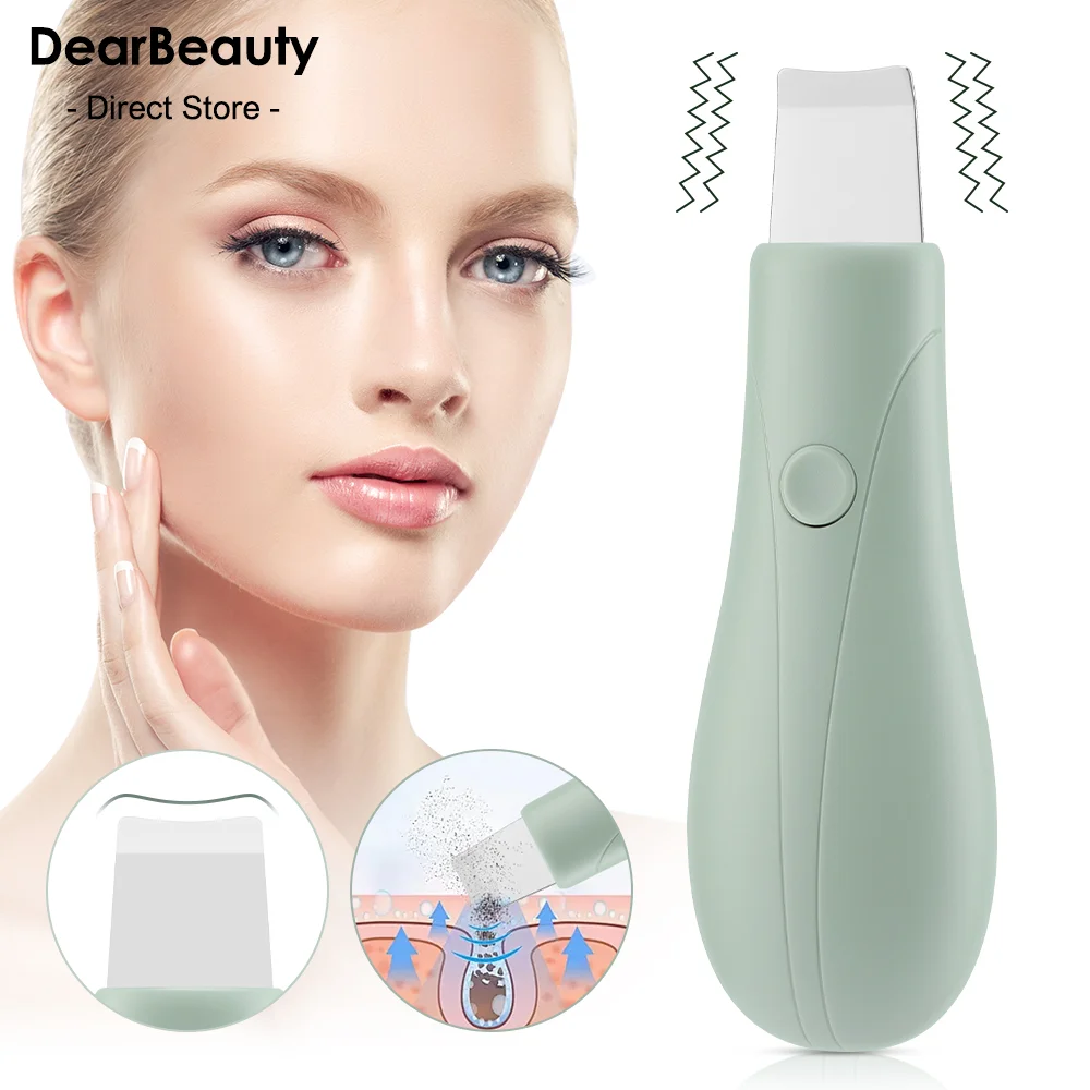 عميق يهتز الجلد الغسيل منظف للوجه مجرفة ملعقة لا بالموجات فوق الصوتية الوجه الغسيل تقشير مزيل الرؤوس السوداء الوجه Ma ssager