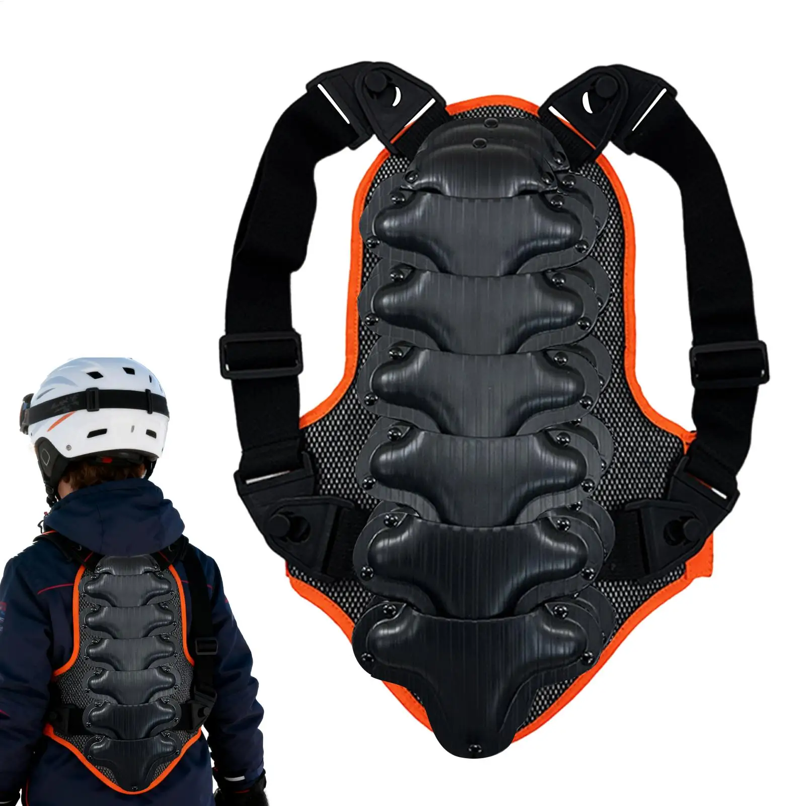 منصات التزلج على الجليد لمنع السقوط وسادة العمود الفقري وسادات الورك للكرة الطائرة لركوب الدراجات على الجليد والتزلج على الخيل #1