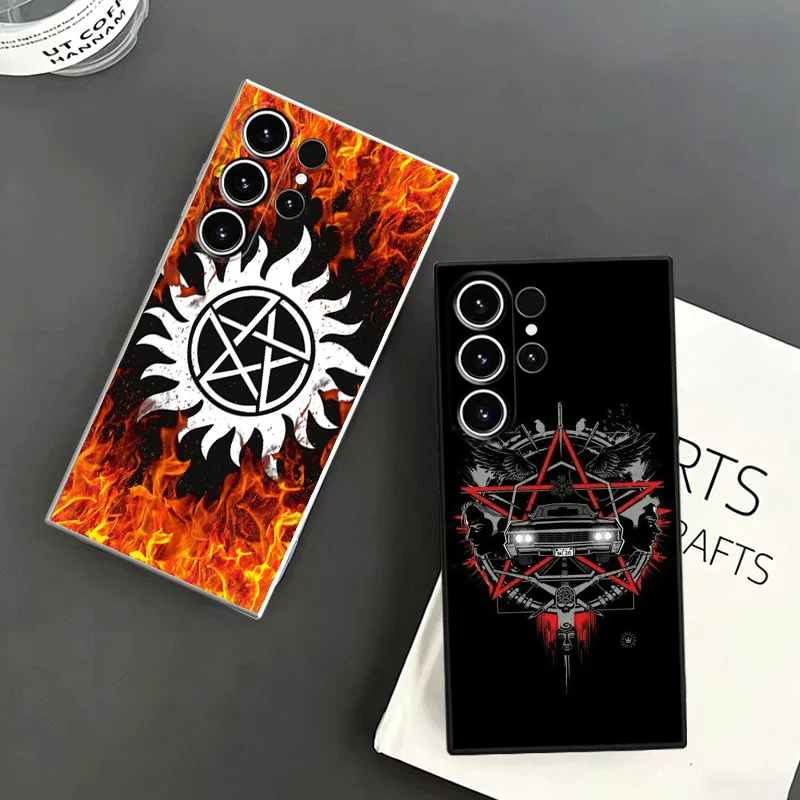 Supernatural SPN Babaite Soft Phone Case For Samsung S24 S25 S26 Ultra S23 S22 Plus S21 S20 FE Edge + Black White Couple Cover