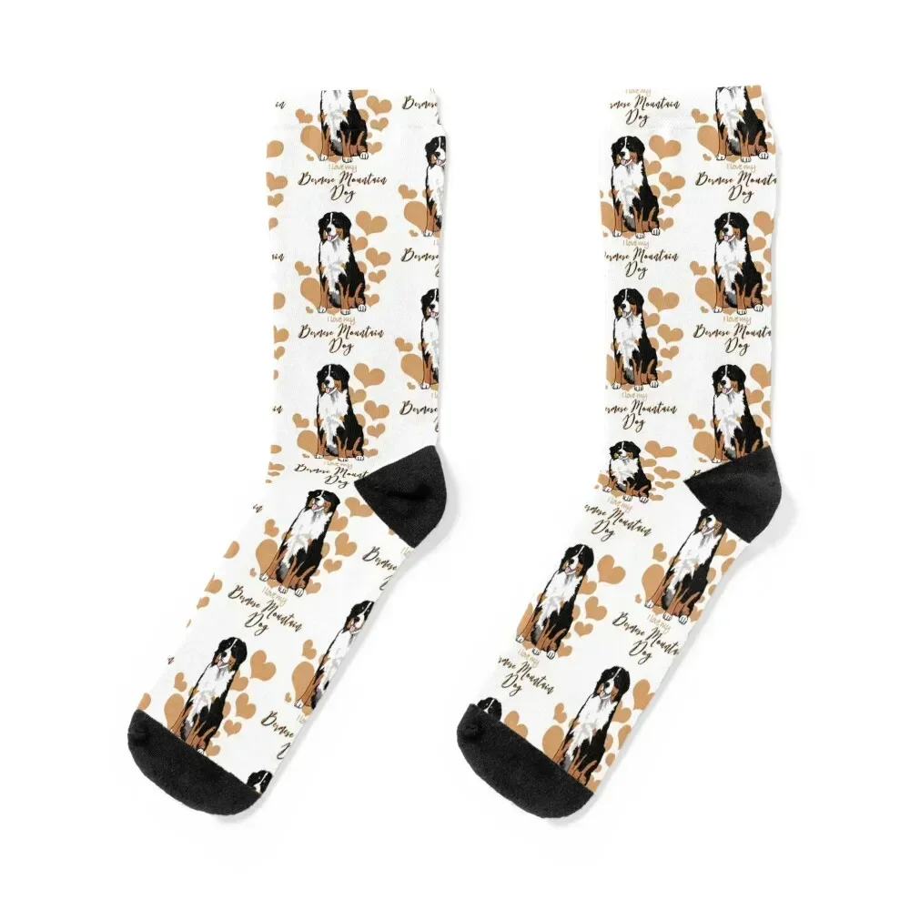 

I love My Bernese Mountain Dog (A)! Especially for Berner Dog Lovers! Socks aesthetic hockey gifts Socks Girl Men's