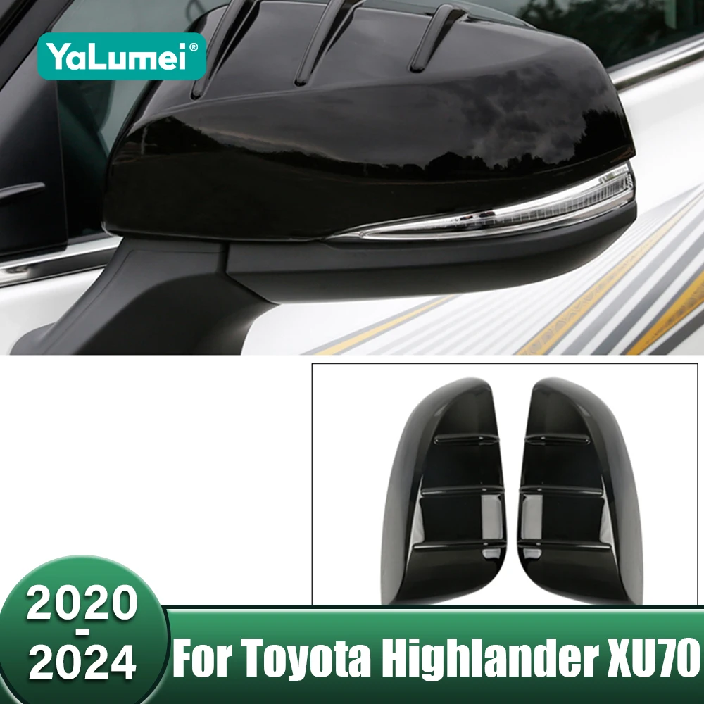 

Car Rearview Mirror Cover Door Side Wing Mirror Cover Shell Housing For Toyota Highlander XU70 2020 2021 2022 2023 2024 Hybrid
