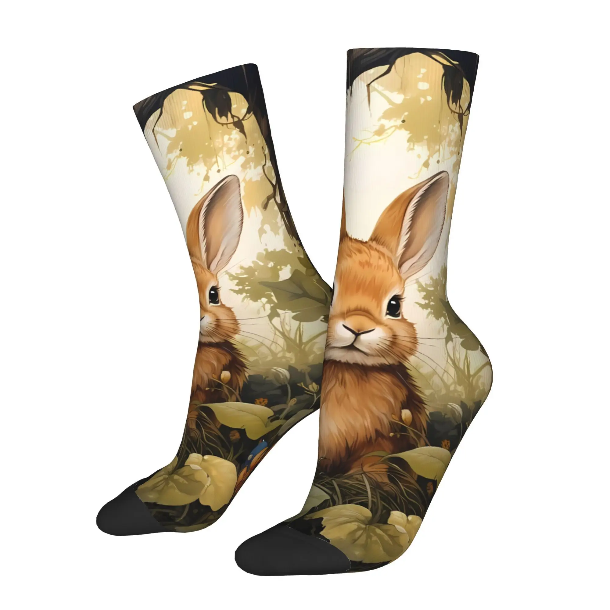 

Rabbit Cute Sock Printed Man Polyester Fashion