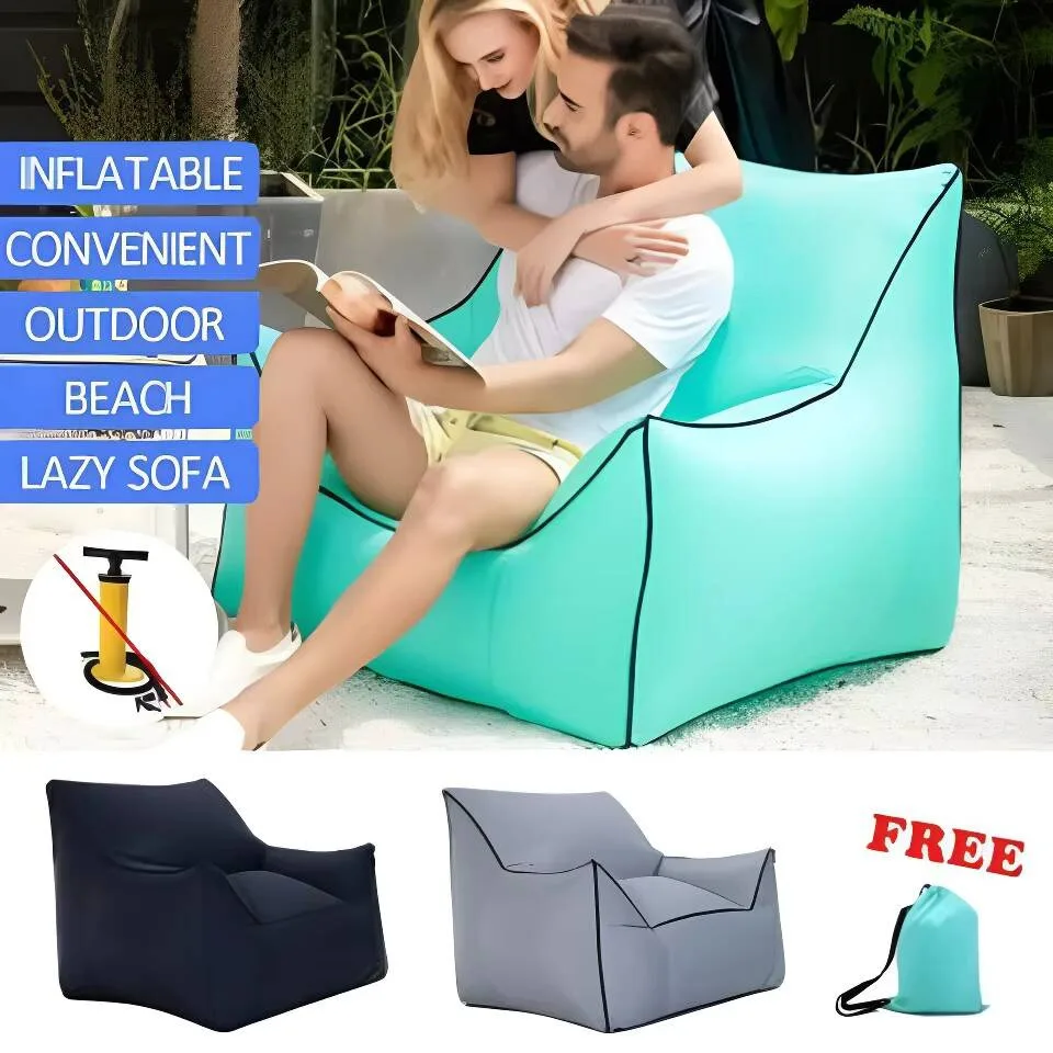 Outdoor Camping Portable Inflatable Sofa Creative Inflatable Seatings Pool And Beach Lazy Lounge Chair High-end Garden Furniture