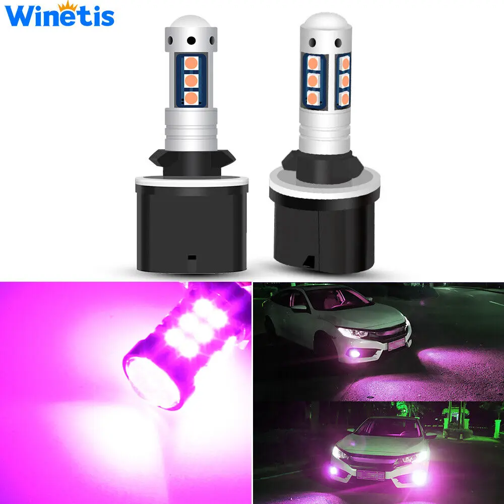 

Winetis 2Pcs 880 899 890 Pink Purple LED Bulbs SMD 3030 Fog Driving Lights Super Bright Daytime Running Lights