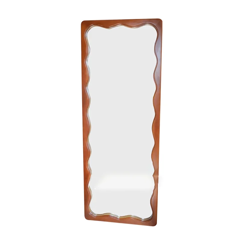 Quality Cube Makeup Decor Mirror Squares Shower Full Body Bedroom Mirror Aesthetic Nordic Wavy Decoration Murales Home Decor